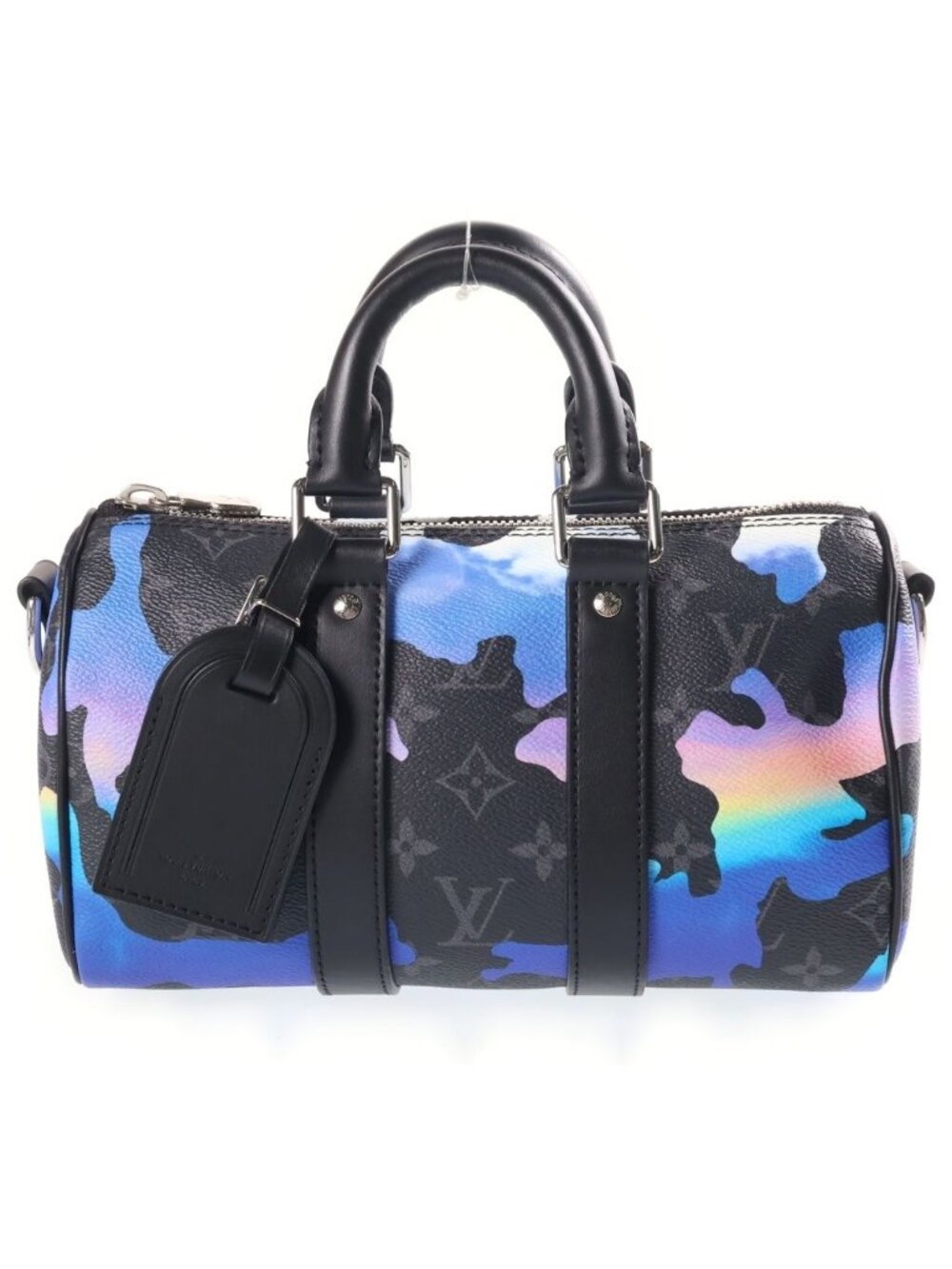 Louis Vuitton Monogram Eclipse Keepall Bandouliere 25 2-Way Shoulder Bag Black